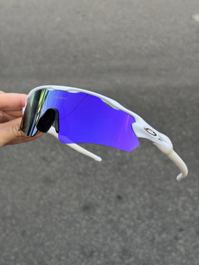 Óculos Radar White - Lente Purple - Compre 1 Leve 2