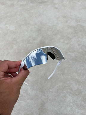 Óculos Radar White - Lente Liquid Metal - Compre 1 Leve 2